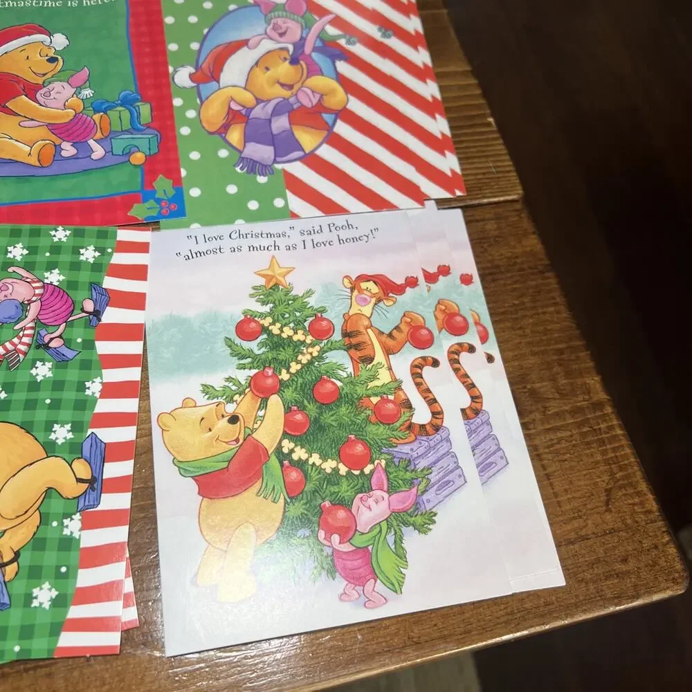 Image Arts Disney Winnie the Pooh 24 Assorted Holiday cards/envelopes 8 designs